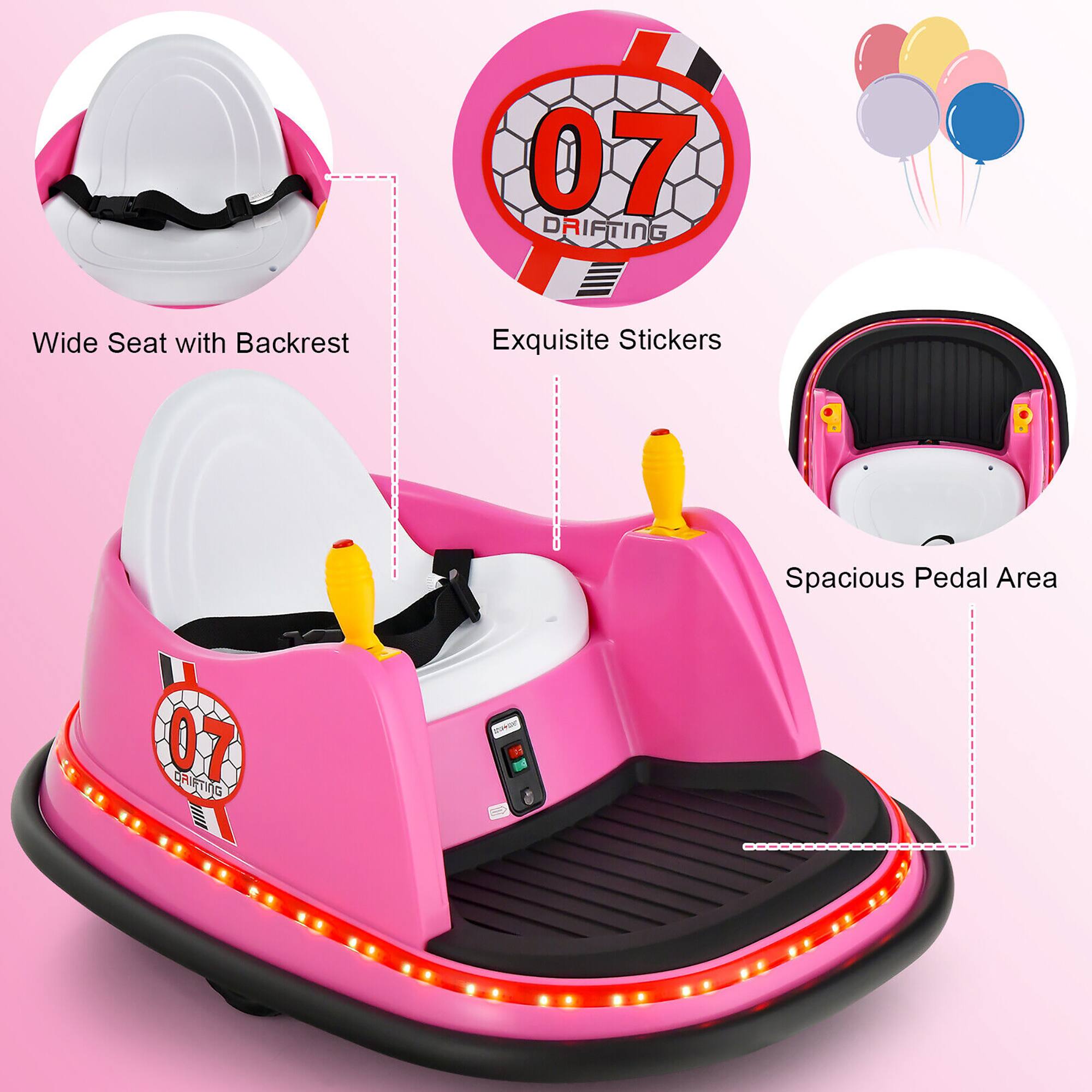 07 DRIFTING  
Wide Seat with Backrest  
Exquisite Stickers  
Spacious Pedal Area