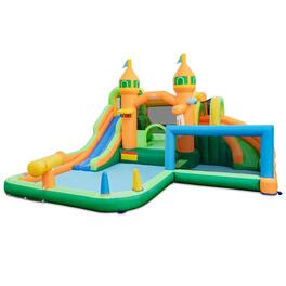 Gymax - Kids Inflatable Water Slide Park w/ Splash Pools Wet Dry Combo Blower Excluded - Multicolor