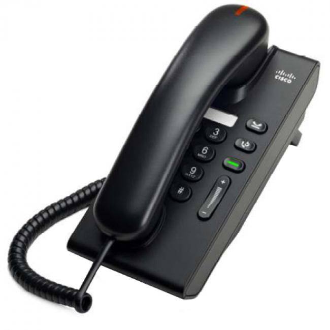 Front. Cisco Consumer Products - Cisco CP-6901-C-K9= Unified IP Standard Handset - Corded - Charcoal - Charcoal.