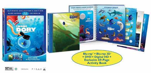  Finding Dory [Includes Digital Copy] [3D] [Blu-ray/DVD] [Activity Book] [Only @ Best Buy] [Blu-ray/Blu-ray 3D/DVD] [2016]