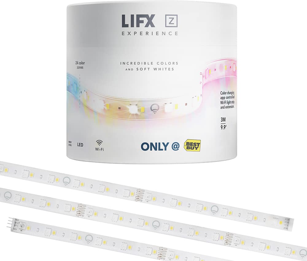 Alt View 16. LIFX - LIFX Z Experience Wi-Fi LED Light Strip Starter Kit 9.9' - Multicolor.