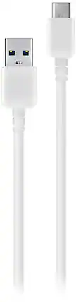Front. Samsung - 3.3' USB Type A-to-USB Type C Device Cable - White.