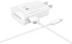 Front. Samsung - Fast Charge Wall Charger - White.