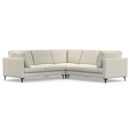 Simpli Home - Ava Corner Sectional in Tightly Woven Performance Fabric - Cream