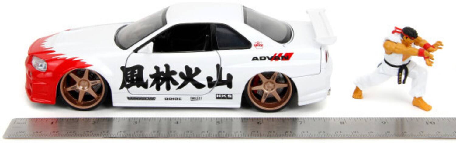 Jada Toys 1:24 Street Fighter 2002 Nissan Skyline GT R R 34