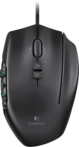 Logitech - G600 MMO Gaming Mouse - Black was $79.99 now $44.99 (44.0% off)