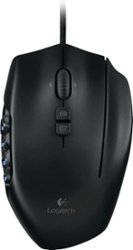 Logitech - G600 MMO Wired Optical Gaming Mouse - Black - Front_Zoom