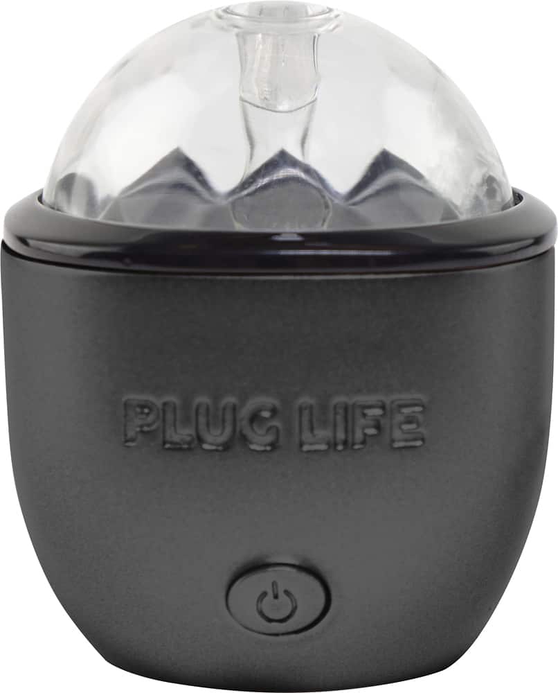 Front. Plug Life - Pocket Disco Mirror Ball - Black.