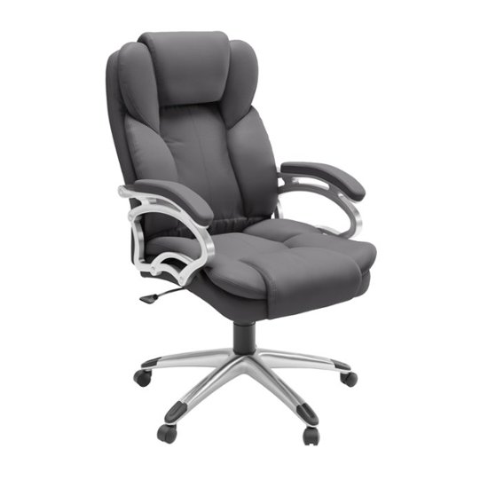 Front Zoom. CorLiving Executive Office Chair - Gray.