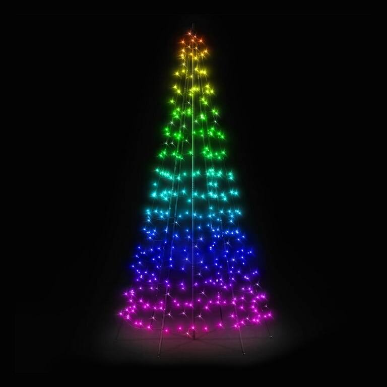 Alt View 4. Twinkly - Tree Light Form 300 RGB+W - Black.