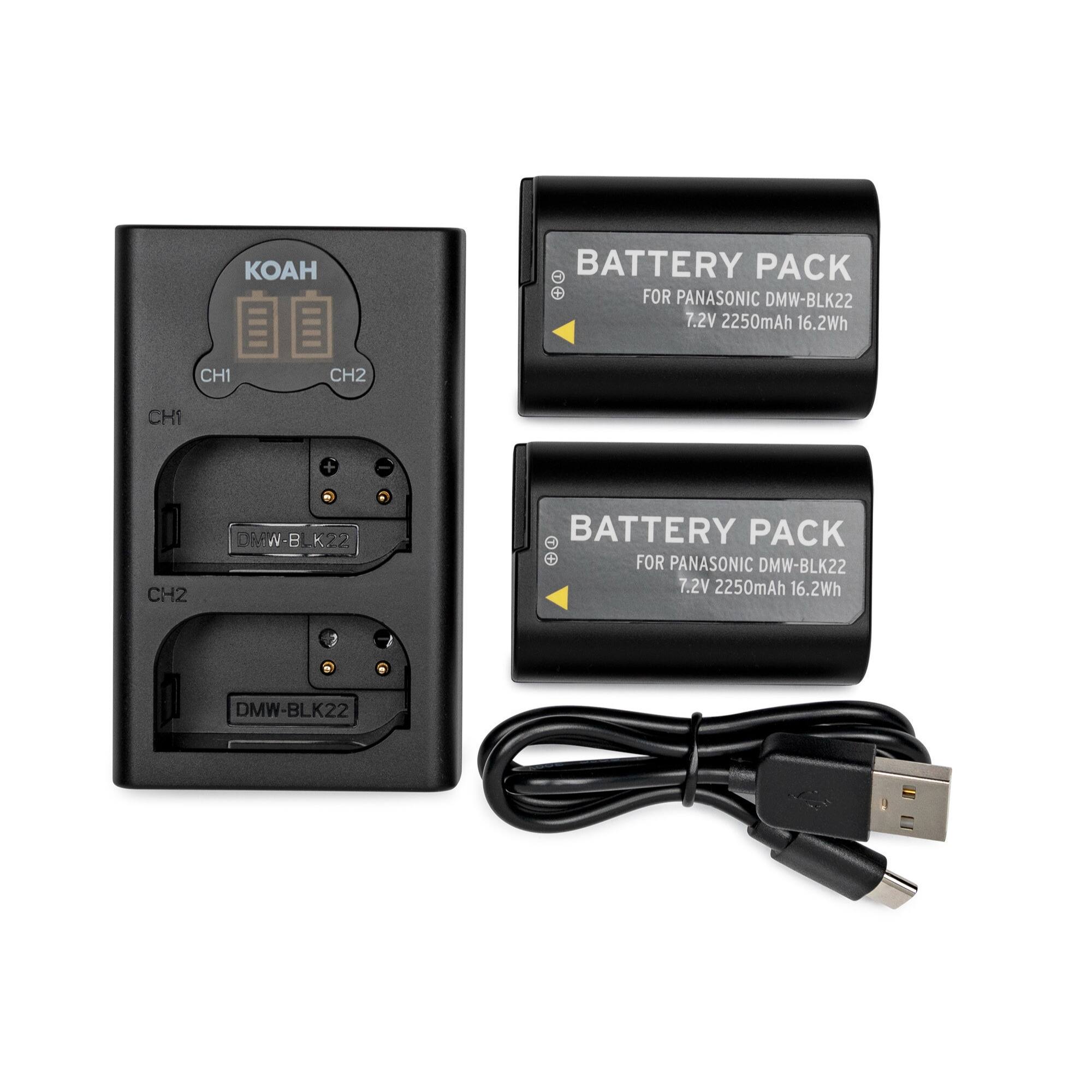 C BATTERY PACK + FOR PANASONIC DMW-BLK22 7.2V 2250mAh 16.2Wh CH1 CH2 CH1 + CH2 DMW-BLK22 K22. BATTERY PACK FOR PANASONIC DMW-BLK22 7.2V 2250mAh 16.2Wh DMW-BLK22