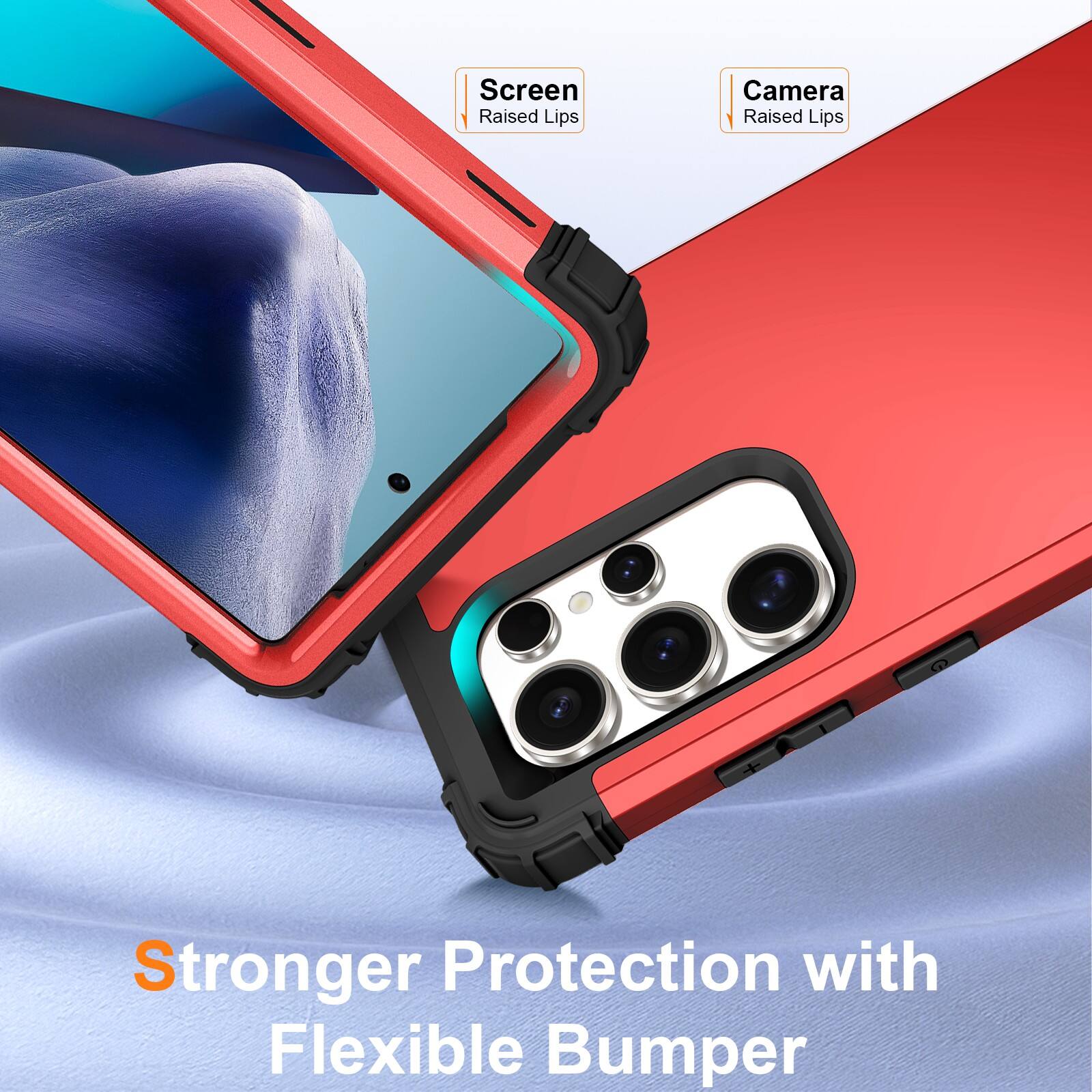 Screen Raised Lips  
Camera Raised Lips  
Stronger Protection with Flexible Bumper