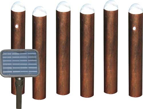Front Standard. Smart Solar - Solar Sentinella Bollard Motion Sensor Pathway Lights - Antique Copper.