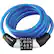 Front. WordLock - 4' Combination Non-Resettable Cable Lock - Blue.