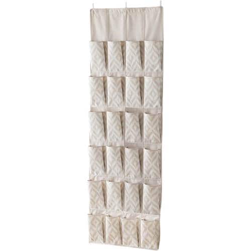 Front. neatfreak! - ClosetMAX 24-Pocket Over-the-Door Organizer - Beige/White.