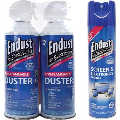 Endust for Electronics - 2 Non-Flammable Dusters and Anti-static Screen Cleaner Kit