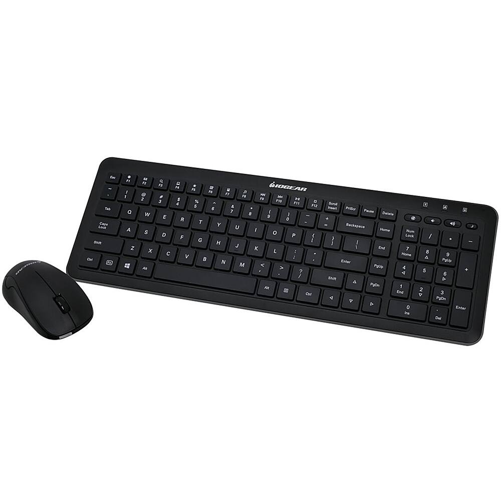 Best Buy: IOGEAR Quietus Wireless Keyboard and Optical Mouse Black GKM553R