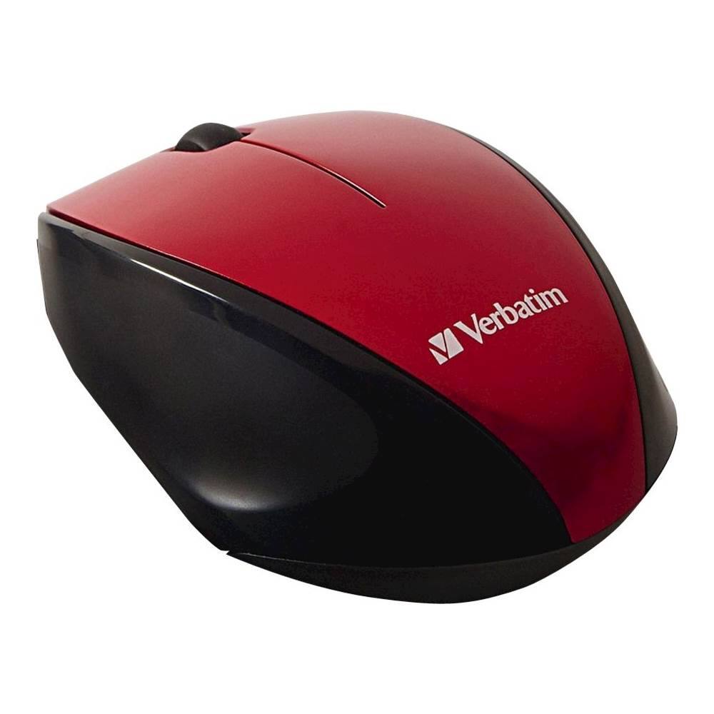 Front. Verbatim - Multi-Trac Blue LED Wireless Optical Mouse - Red.