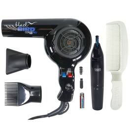 Conair - Pro Bird Hair Dryer #BB075W with Nose Trimmer NT1605/60 and Comb - Black