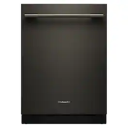 KitchenAid - 24" Top Control Built-In Dishwasher with 360 Max Jets Third Rack and ProDry System, 44 dBA - Black Ore