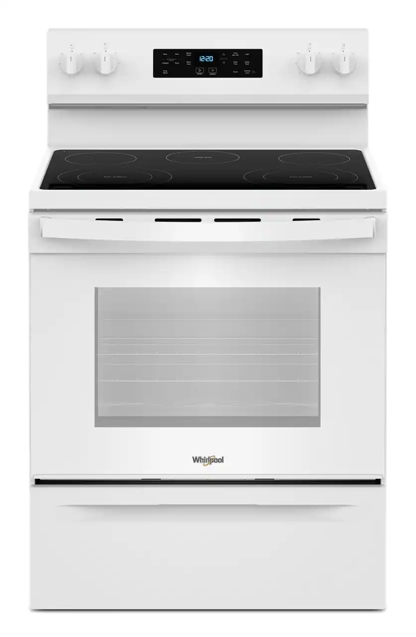 Whirlpool - 5.3 Cu. Ft. Freestanding Electric Range with Cooktop Flexibility - White