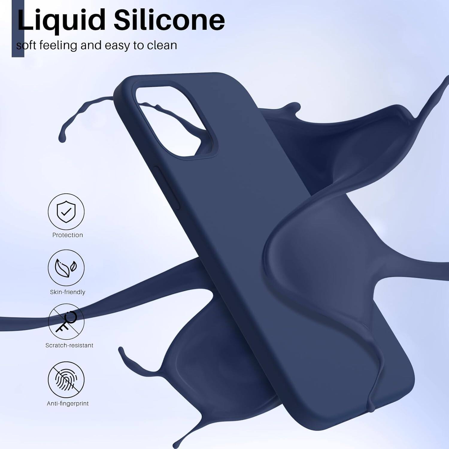 Liquid Silicone, soft feeling and easy to clean, Protection, Skin-friendly, Scratch-resistant, Anti-fingerprint
