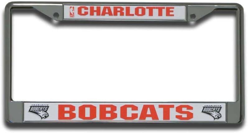 Charlotte Bobcats - Classic Throwback - 12" x 6" Standard Size - Chrome Metal License Plate Frame