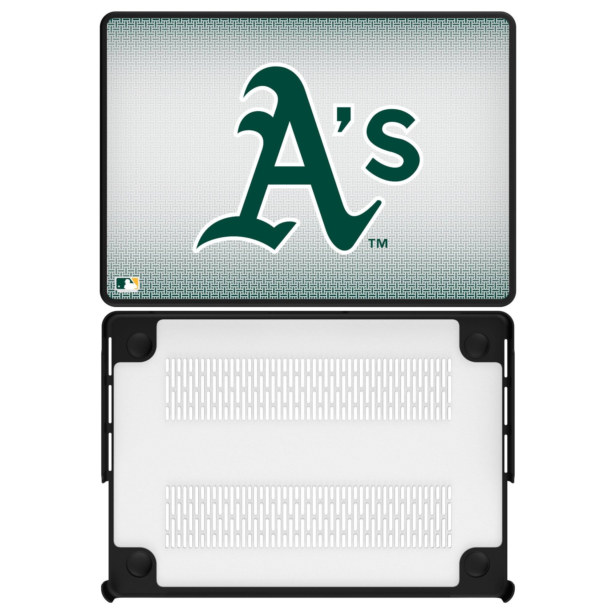 Front. Keyscaper - Oakland Athletics Linen MacBook Case - Air 13 in - Multicolor.