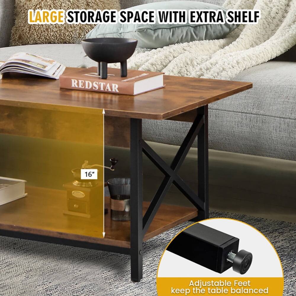 LARGE STORAGE SPACE WITH EXTRA SHELF  
REDSTAR  
16" Adjustable Feet keep the table balanced