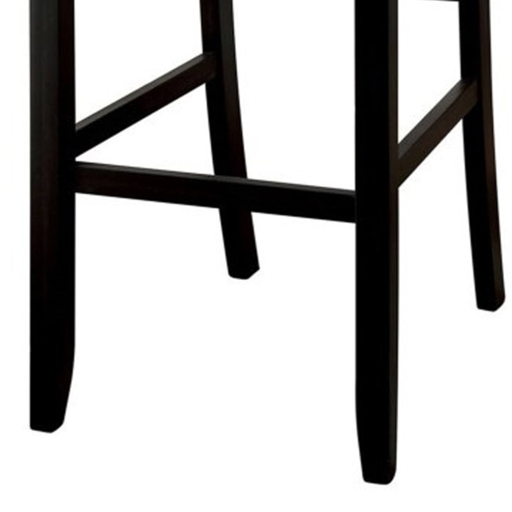 Alt View 3. Manhattan Lane - SANIA II Rustic Counter Height Chair, Antique Black Finish, Set of 2 - Antique Black.