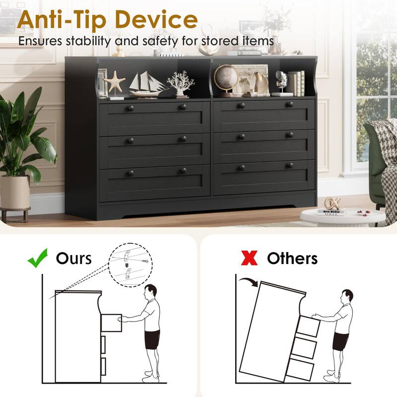 Anti-Tip Device  
Ensures stability and safety for stored items  

Ours  
Others