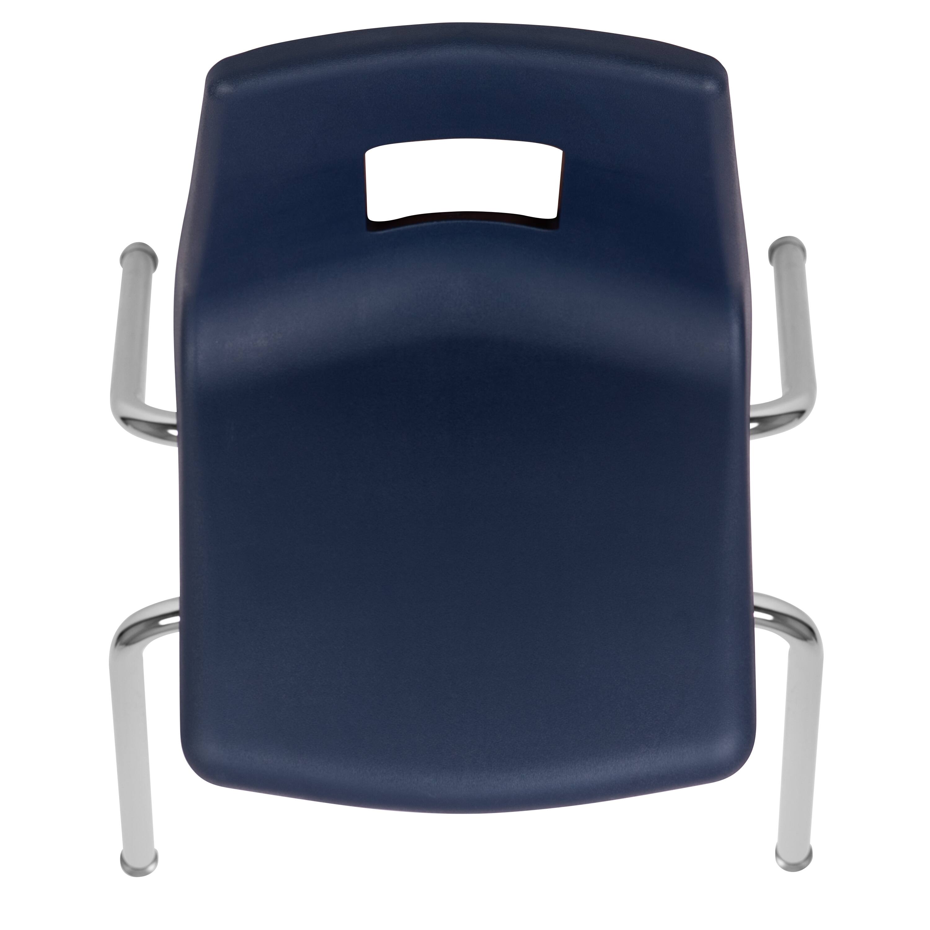 Alt View 7. Emma + Oliver - Student Stack School Chair - 18-inch - Navy.