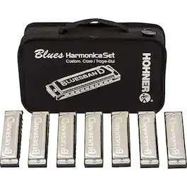 Hohner - Enthusiast Series Blues Band Pack of 7 Harmonicas 1501/7