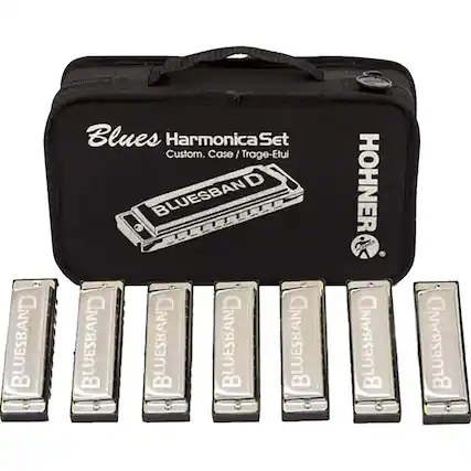 Blues Harmonica Set
Custom. Case / Trage-Etui
HOHNER
BLUESBAND D