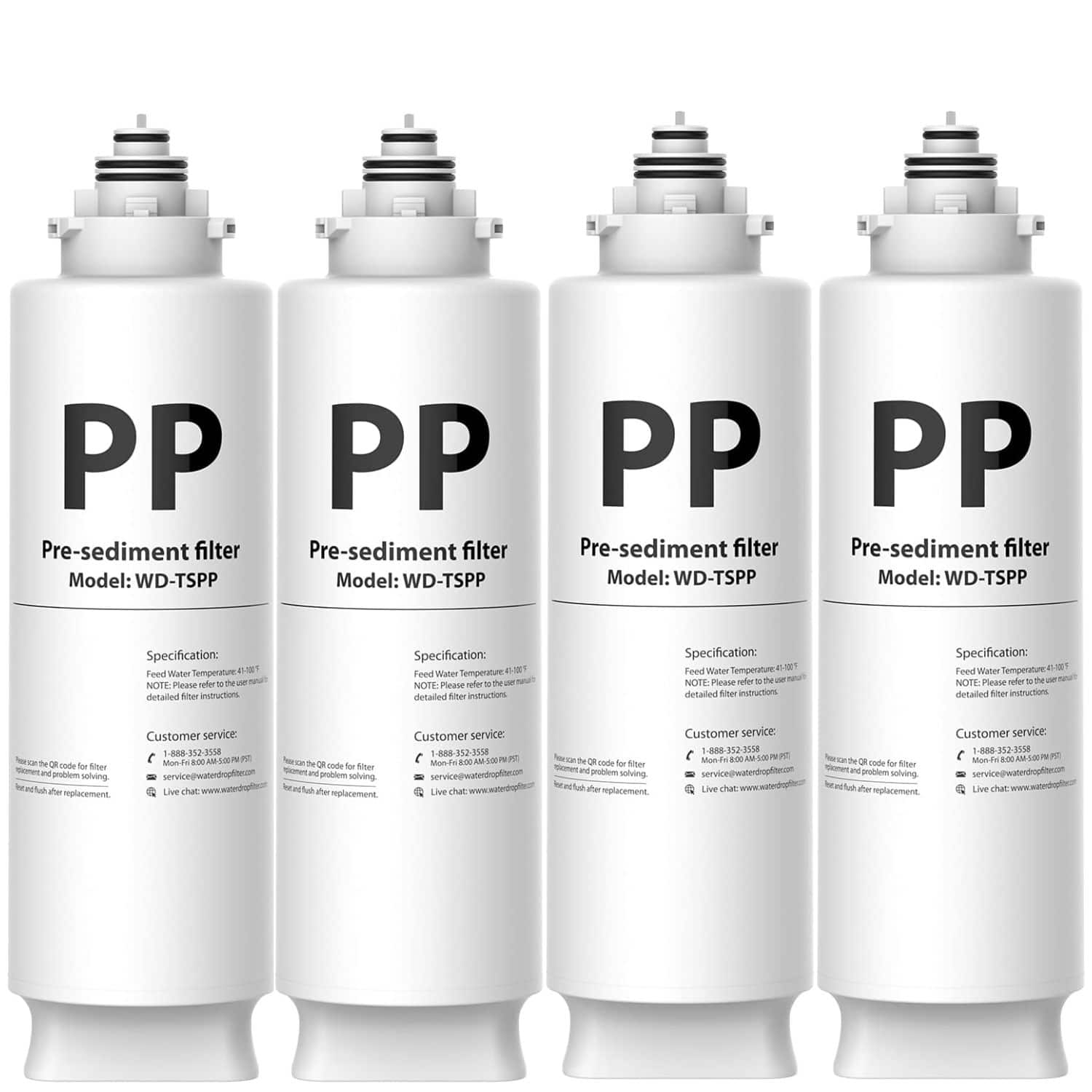 Waterdrop - TSPP Under Sink Sediment Water Filter, Replacement TSU-W system - White