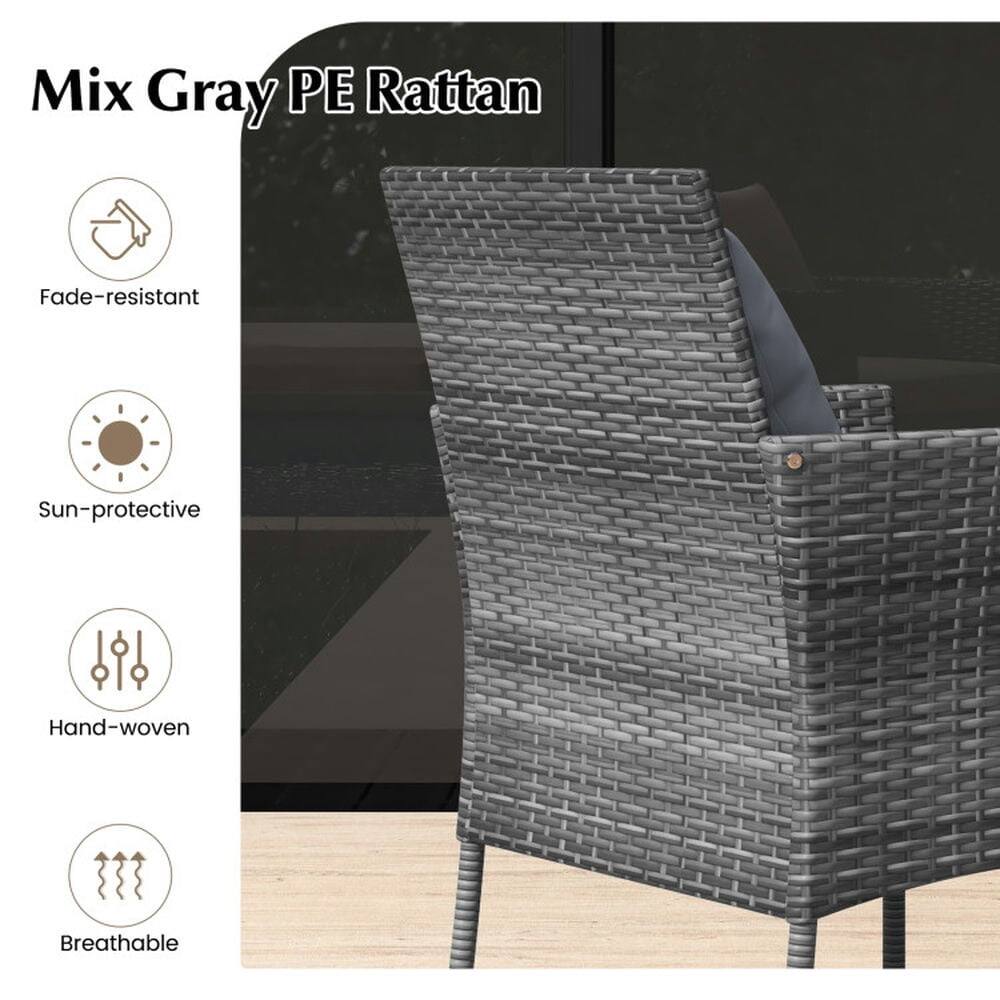 Mix Gray PE Rattan

- Fade-resistant
- Sun-protective
- Hand-woven
- Breathable