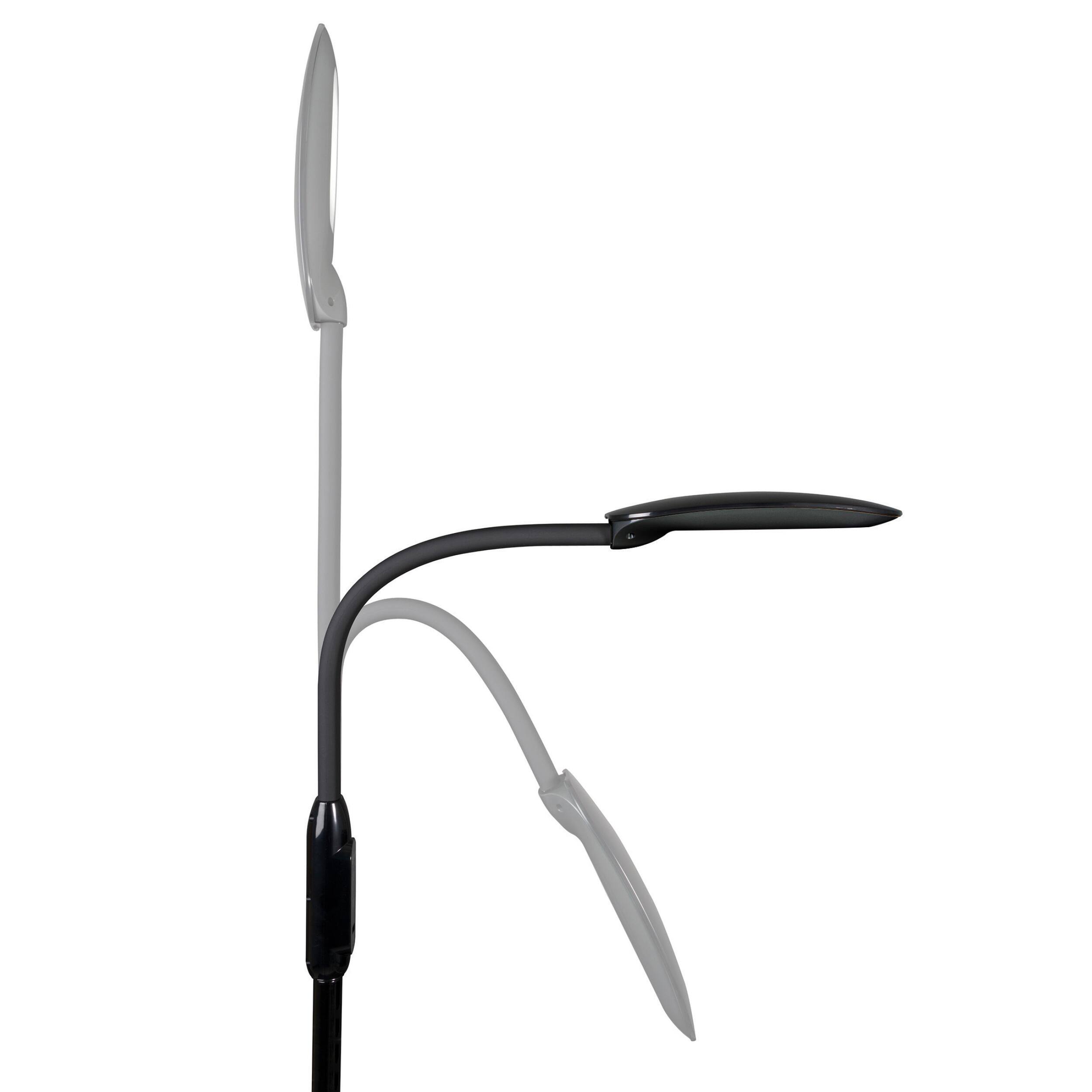 Alt View 1. OttLite - LED Floor Lamp with USB and Tablet Stand - Black.