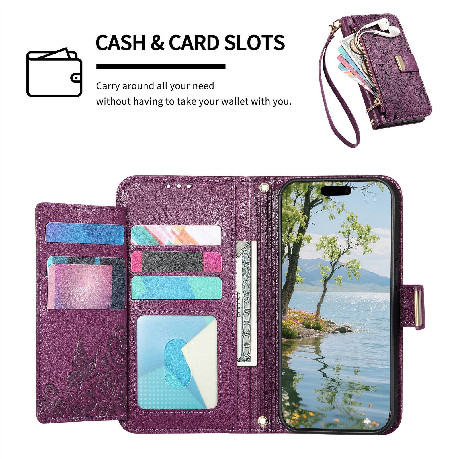 CASH & CARD SLOTS  
Carry around all your need without having to take your wallet with you.