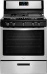 Front. Whirlpool - 5.1 Cu. Ft. Freestanding Gas Range - Stainless Steel.