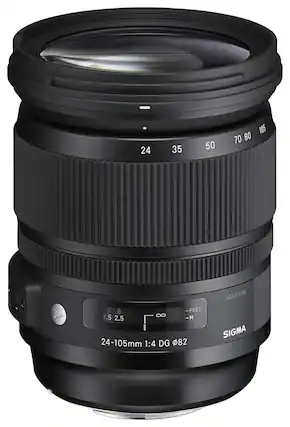Front. Sigma - 24-105mm f/4 DG OS HSM A Art Lens for Select Nikon Cameras - Black.