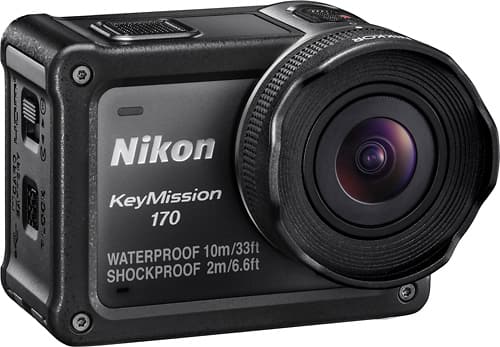 Nikon - KeyMission 170 HD Waterproof Action Camera with Remote - Angle