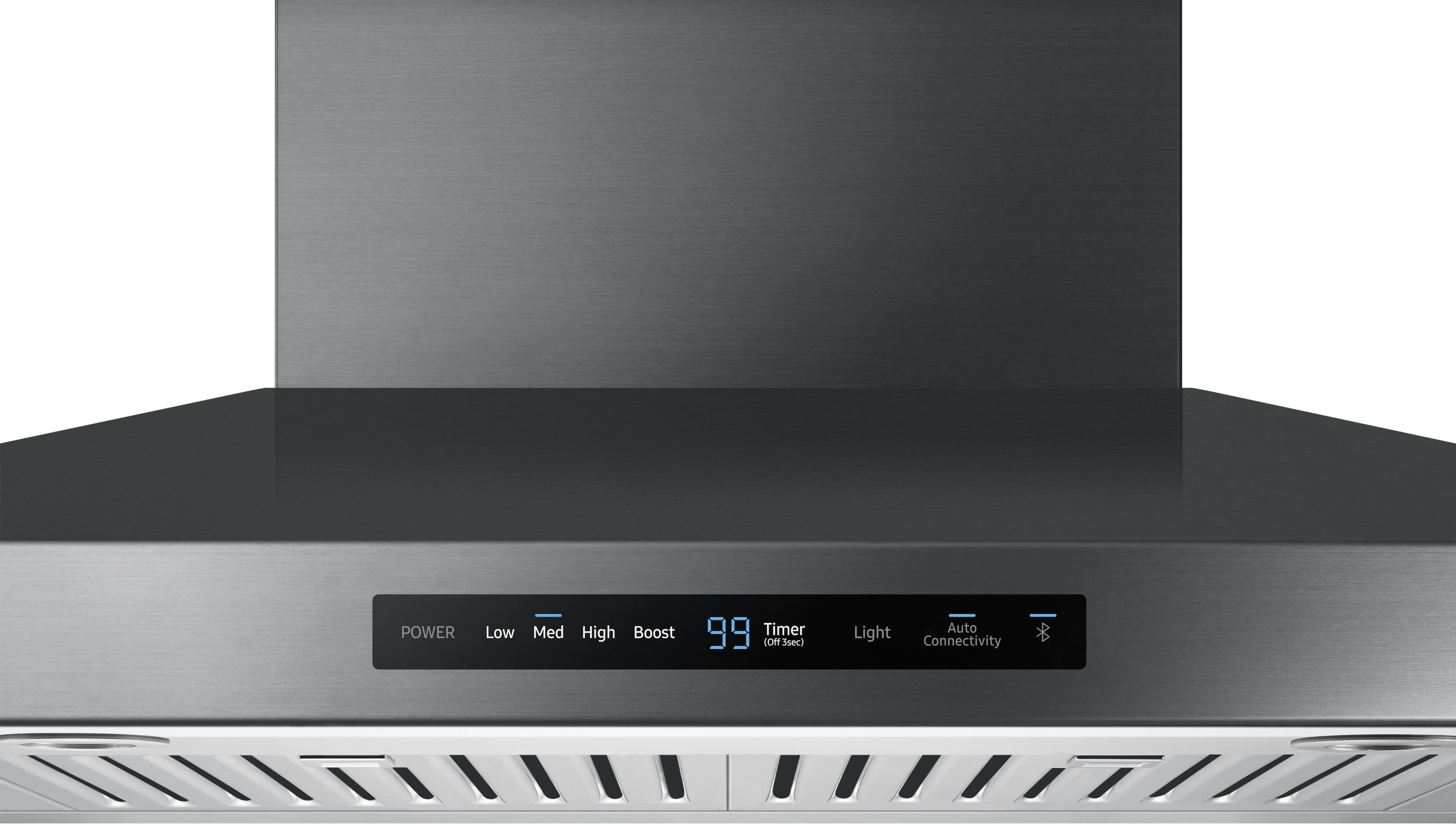 Alt View 15. Samsung - 30" Range Hood - Black stainless steel.