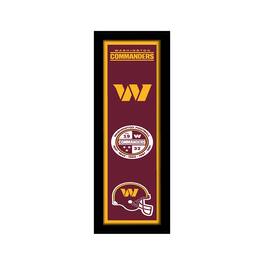 Sporticulture - Washington Commanders 12" x 36" Heritage Framed Banner - Burgundy
