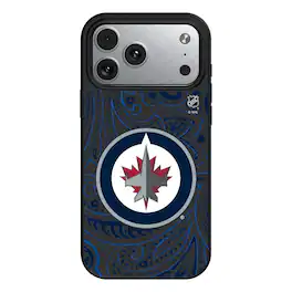 Keyscaper - NHL - Winnipeg Jets Paisley iPhone Magnetic Bump Case - 16 - Black