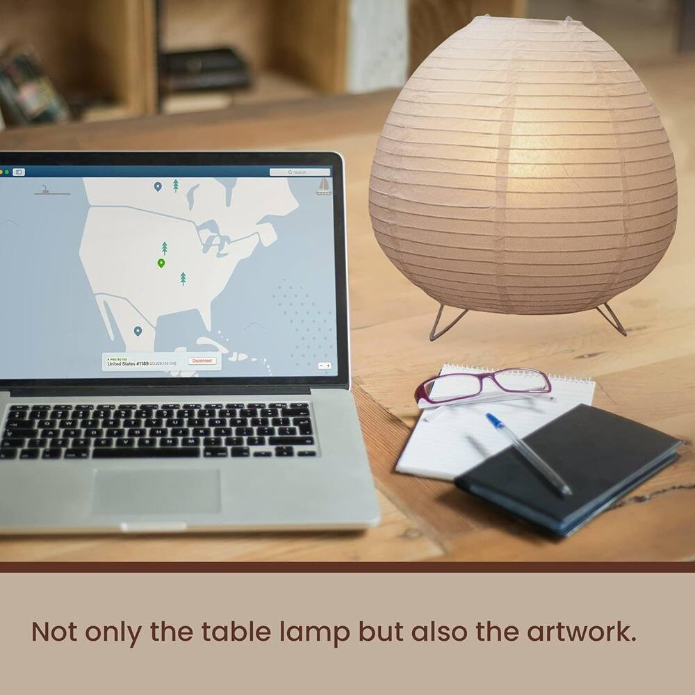 Not only the table lamp but also the artwork.