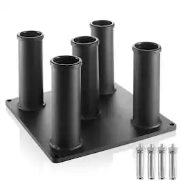 Philosophy Gym - Vertical Barbell Holder - 5 Bar Storage Stand for 2-in Olympic Bars - Black