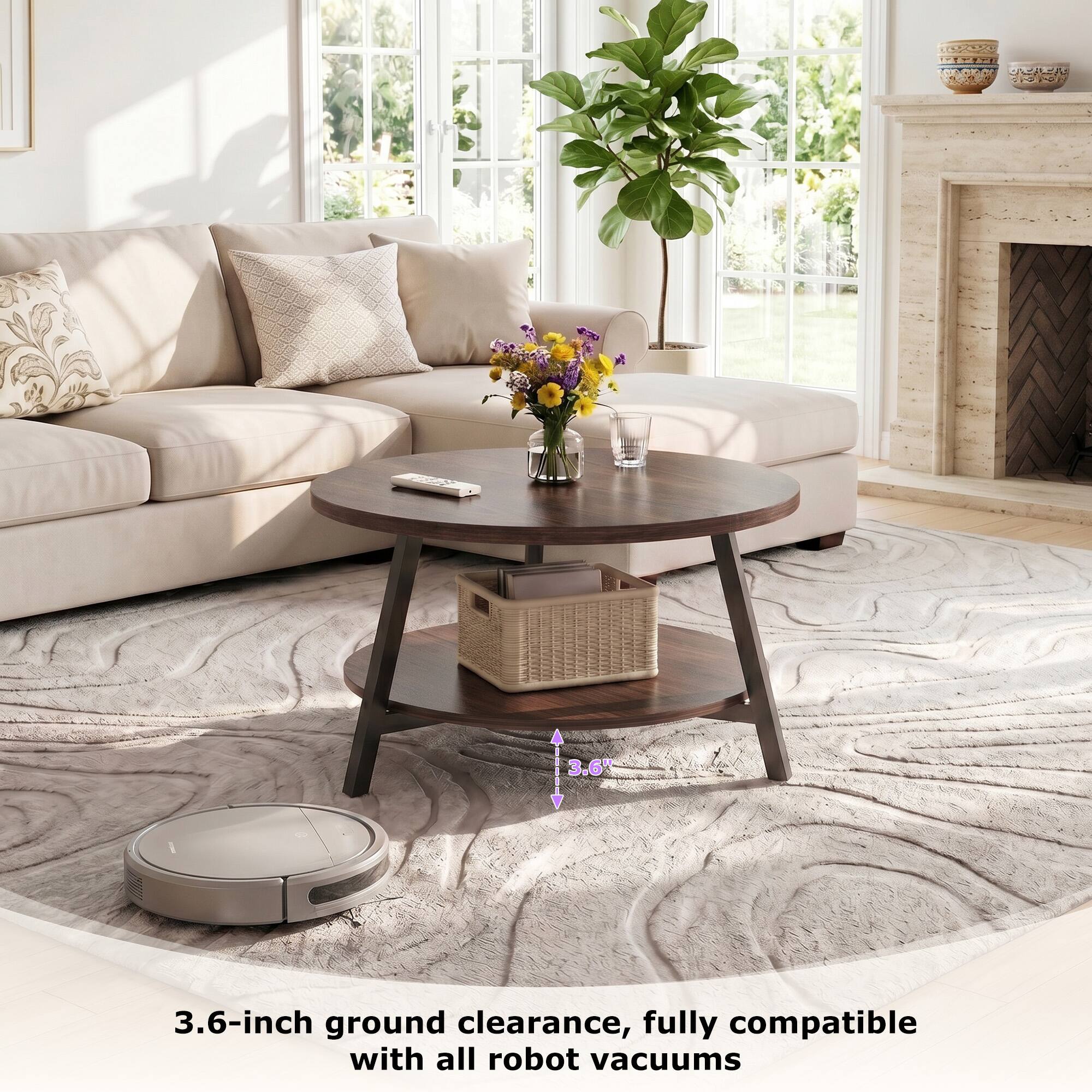 3.6-inch ground clearance, fully compatible with all robot vacuums