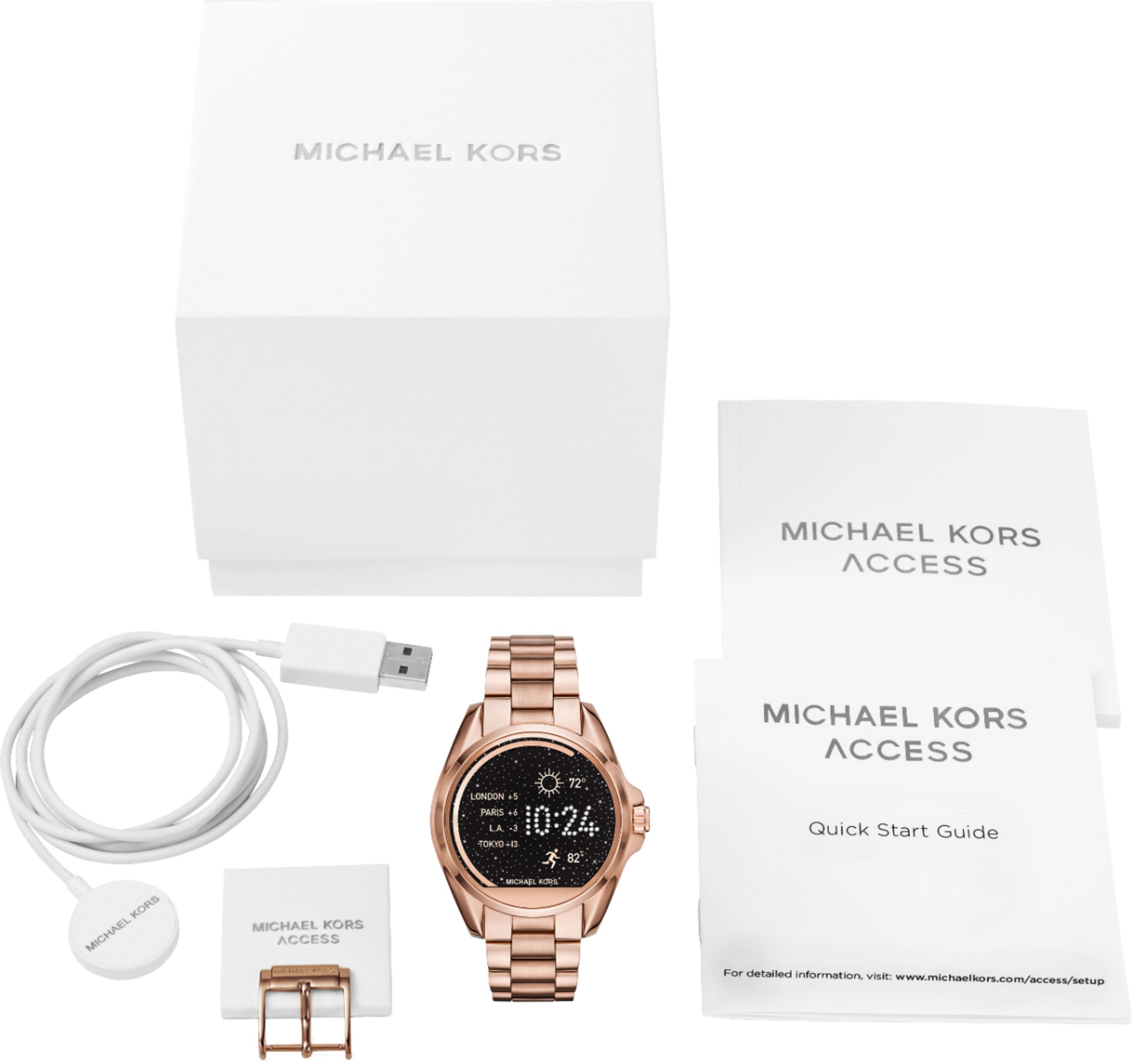 Best Buy: Michael Kors Access Bradshaw Smartwatch  Stainless Steel  Rose Gold MKT5004