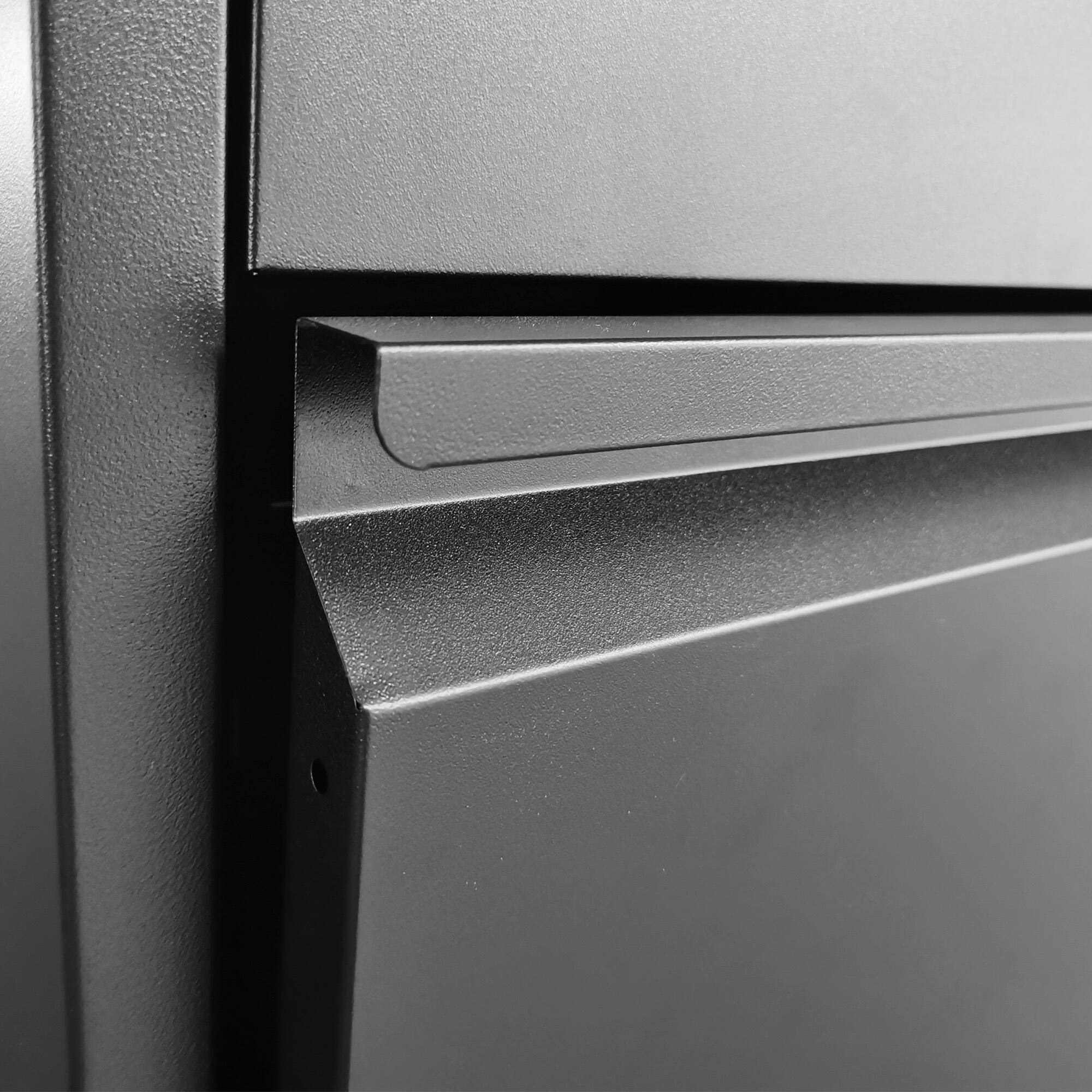 Alt View 2. COWLOWN - 5 Drawer Lockable Metal Vertical File Cabinet on Wheels Black Heavy-Duty Fits A4 Letter Legal Home Office.