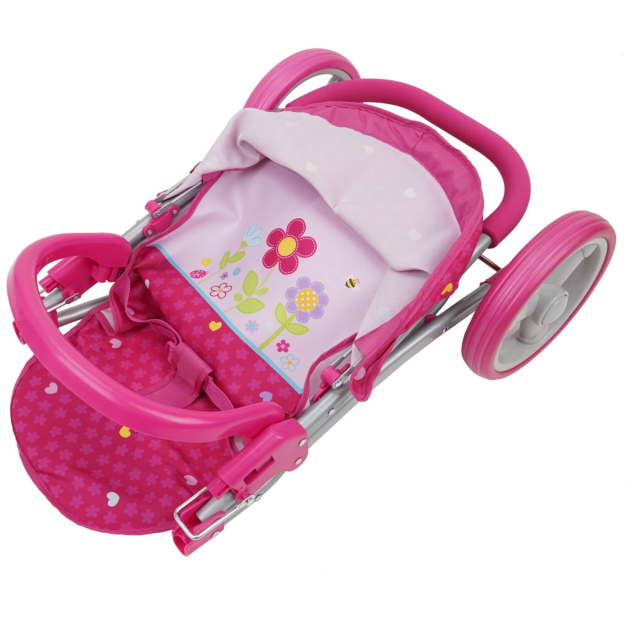 Left. 509 Crew - 509 Crew - Garden Doll Jogger Stroller W/ Safety Harness & Retractable Canopy.